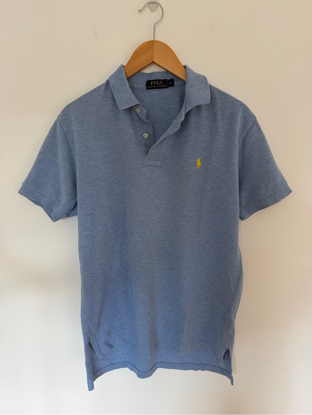 Polo Ralph Lauren Light Blue Polo Shirt Men’s Medium Yellow Pony Classic Fit